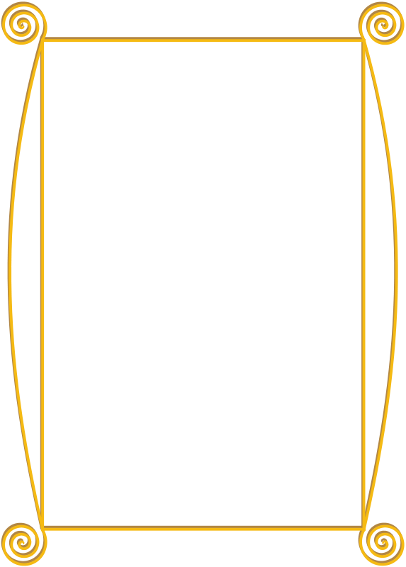 Golden Spiral Frame Clip Art - Gold Border Clip Art (573x800)