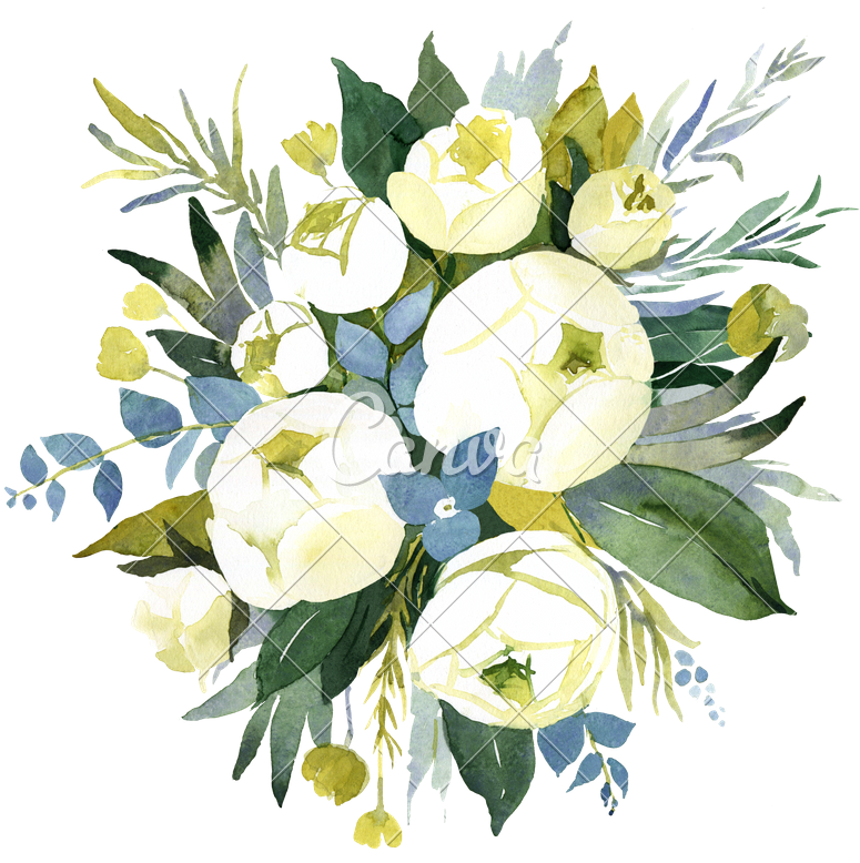 Floral Wedding Bouquet With Roses - Wedding (800x800)