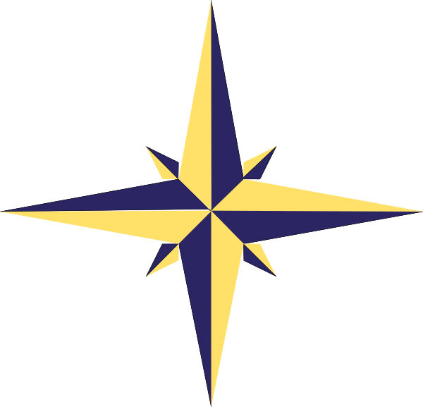 Compass Rose Variation Svg Clip Arts 600 X 577 Px - Yellow Compass Rose (600x577)