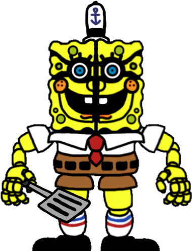 Sister Location Styled Spongebob By Thecosmicmonitor - Five Nights At Freddy's (424x527)
