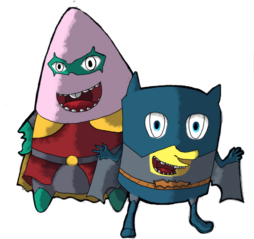 Spongebob And Patric As Batman And Robin By Koulouberi - Cartoon (894x894)