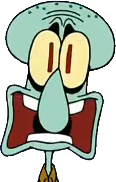 Squidward Scared 1 By Supercaptainn - Squidward Scared Png (377x590)