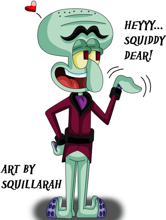 Spongebob Squarepants-flirty Squilliam By Skunkynoid - Squilliam Fancyson Png (600x755)