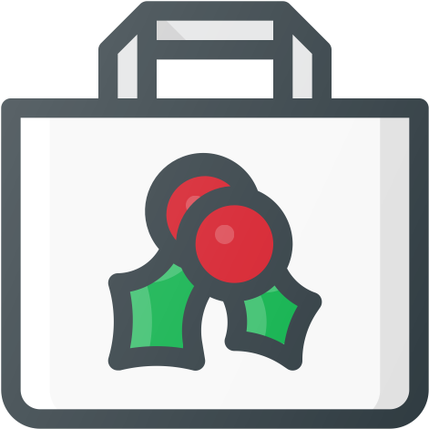 Free Color Christmas Icons - Shopping (512x512)