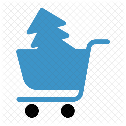 Christmas Shopping Icon - Shopping Cart (512x512)