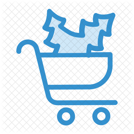Christmas Shopping Icon - Shopping Cart (512x512)