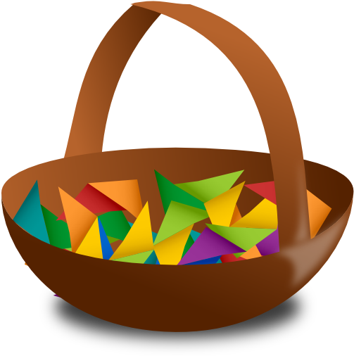 Clipart Of Silent, Auction And Bakul - Flower Girl Basket (555x555)