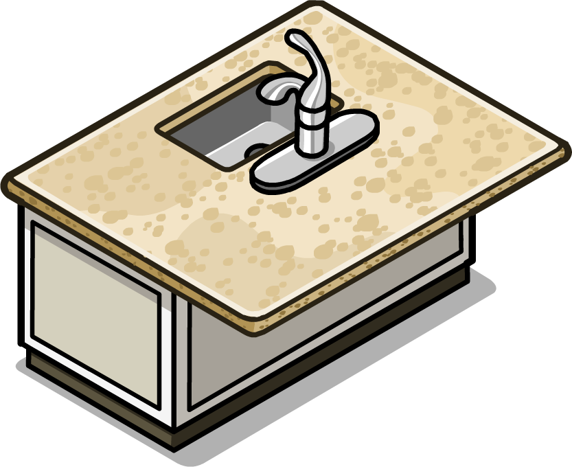 Granite Kitchen Island In-game - Granite Kitchen Island In-game (833x680)