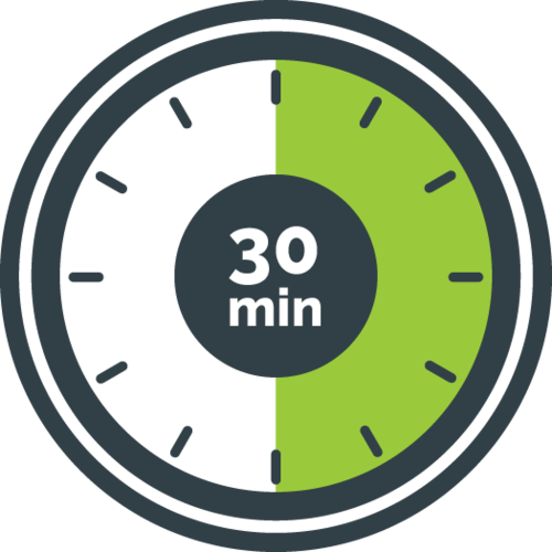 1 Mar - Clock 15 Minutes Png (500x500)