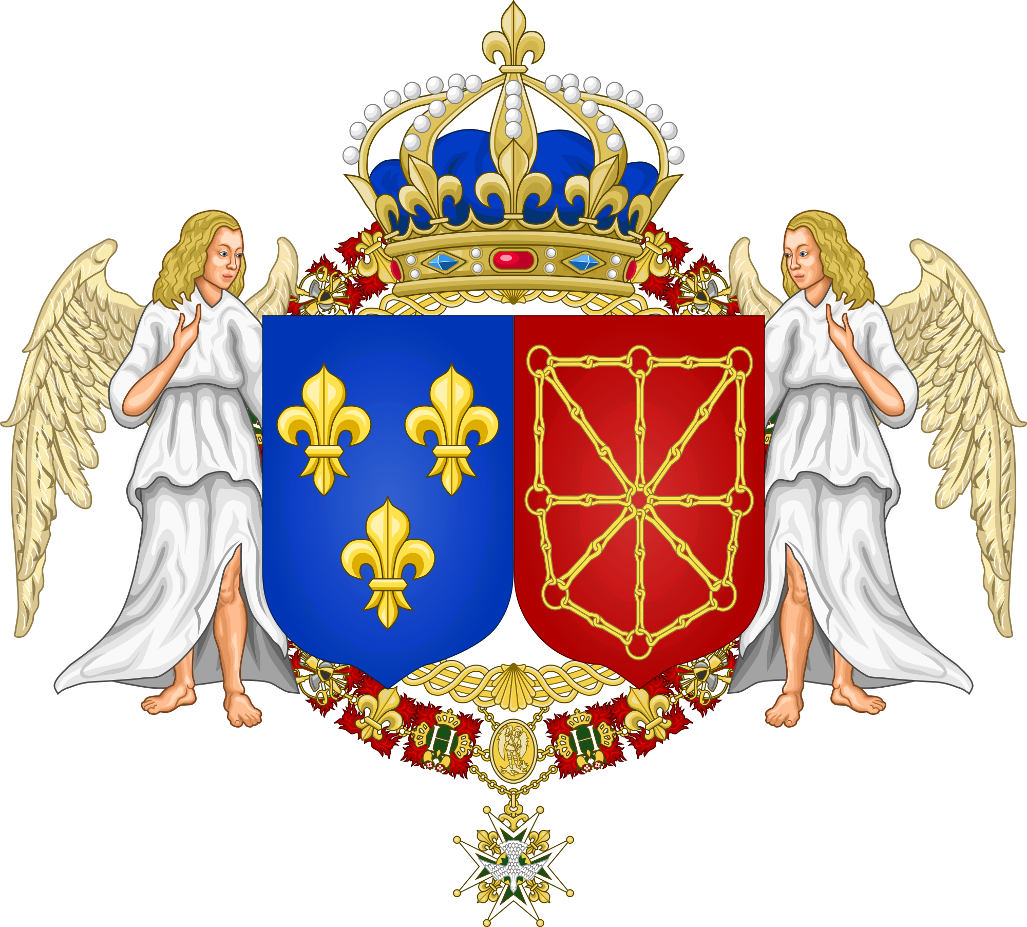 Similar Images For Religious Heraldry Cliparts - Coat Of Arms Of France (2000x1805)