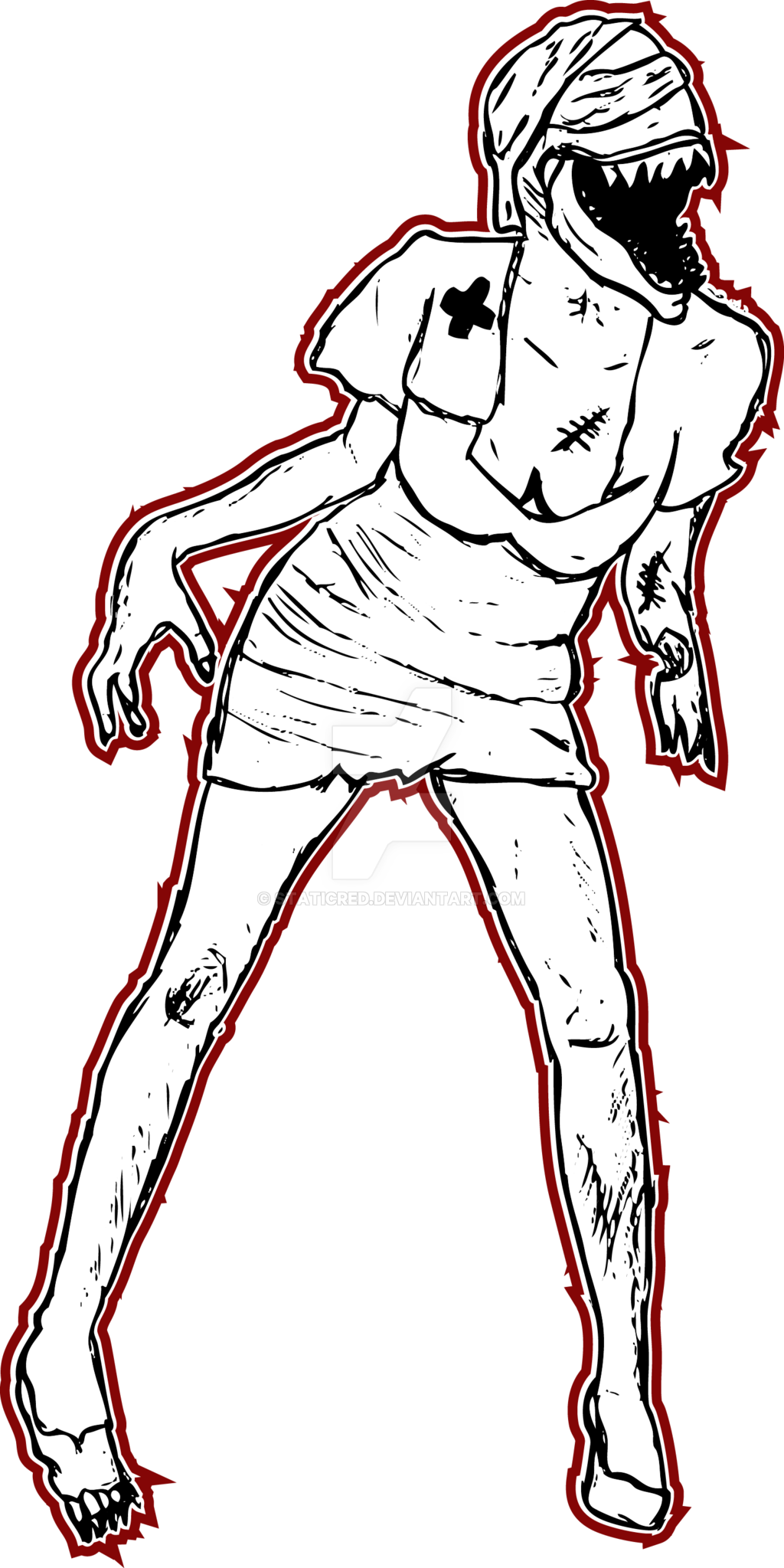 Silent Hill Nurse V2 By Staticred - Silent Hill (1024x2047)