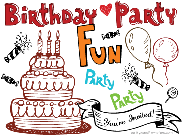 Baby Shower Invitation Templates Birthday Invite By - Happy Birthday // Clear Stamps Pack (18cm X 18cm ) (396x306)