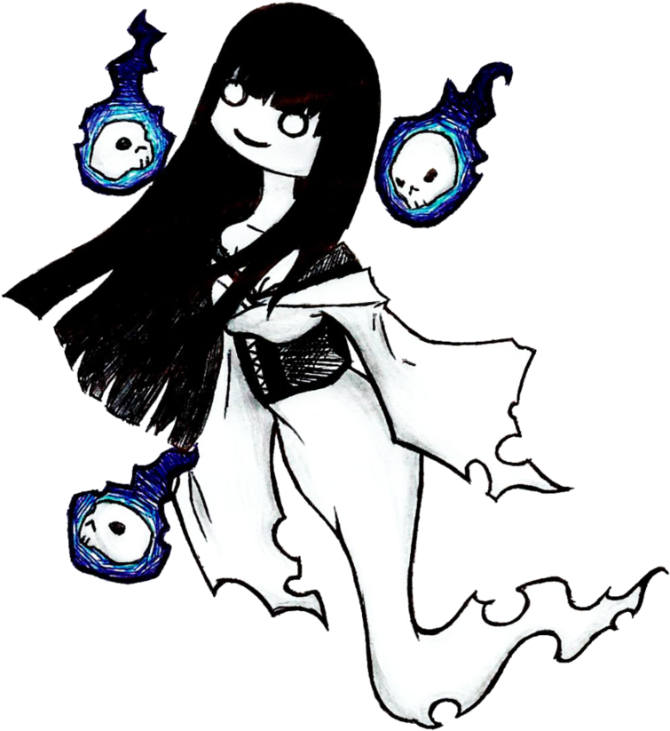 Yurei Chan By Flying Bagel - Desenho De Folclore Japao (787x1016)