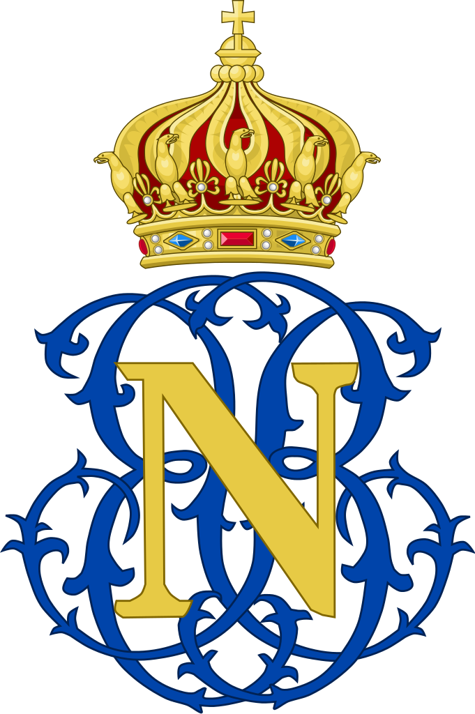 Imperial Monogram Of Napoleon, Prince Imperial Of France - Napoleon Imperial Monogram (681x1024)