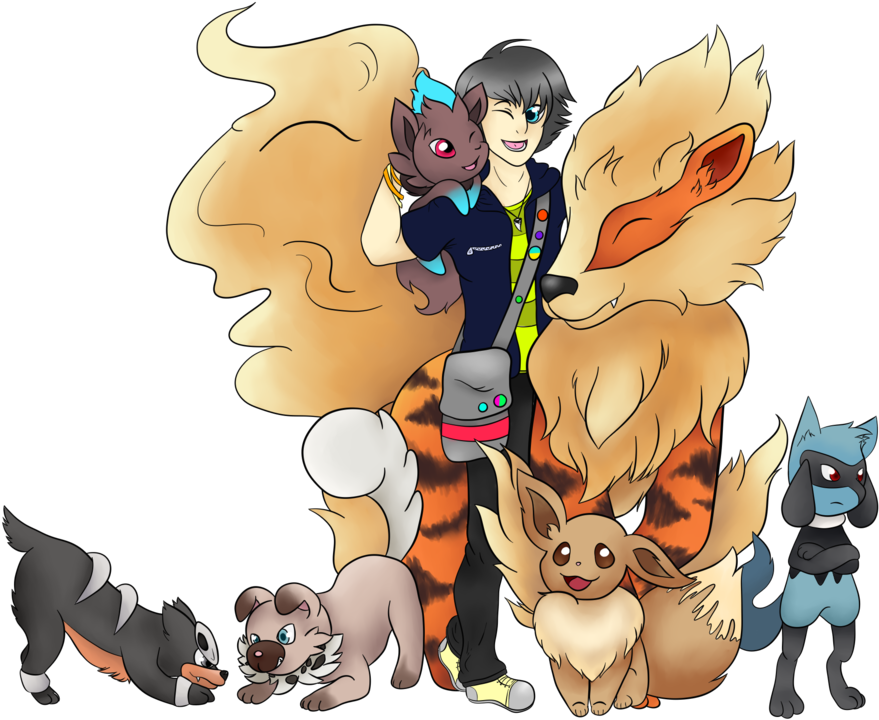 [pokemon Trainer Oc] By Burningbirdy - Cartoon (1024x745)