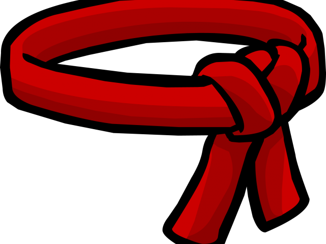 Ninja Clipart Band - Club Penguin Red Belt (640x480)