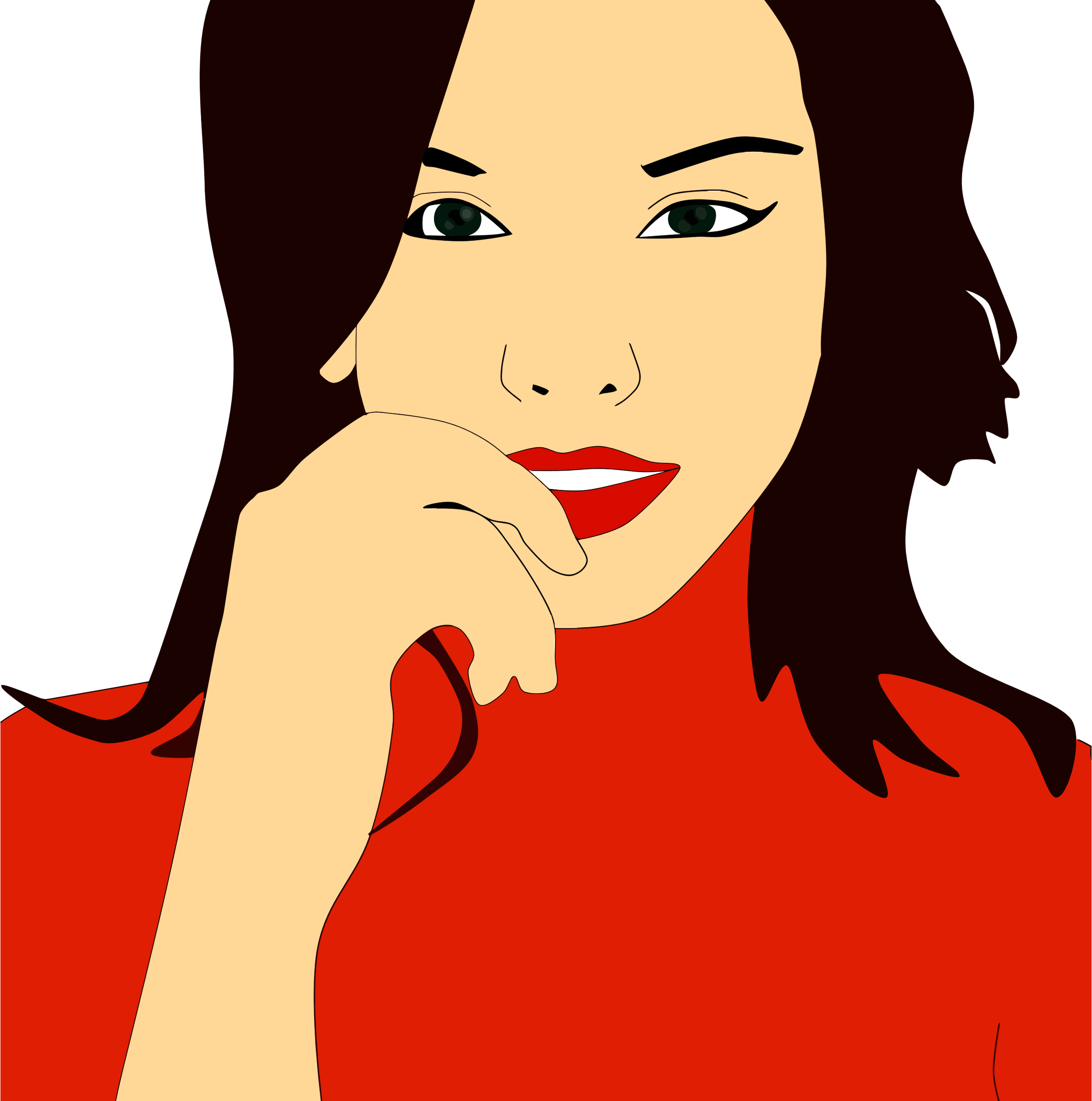 Red Lipstick Woman Portrait Icons Png Free Png And - Portrait Woman Clipart (2380x2400)