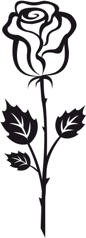 Icons By Canva Rose Silhouette Png - Small Rose Tattoo Vector (550x550)