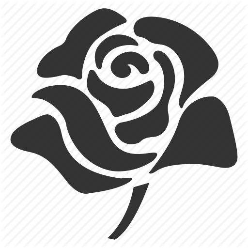 Set Of Decorative Rose Silhouettes Royalty Free - Rose Icon (512x512)