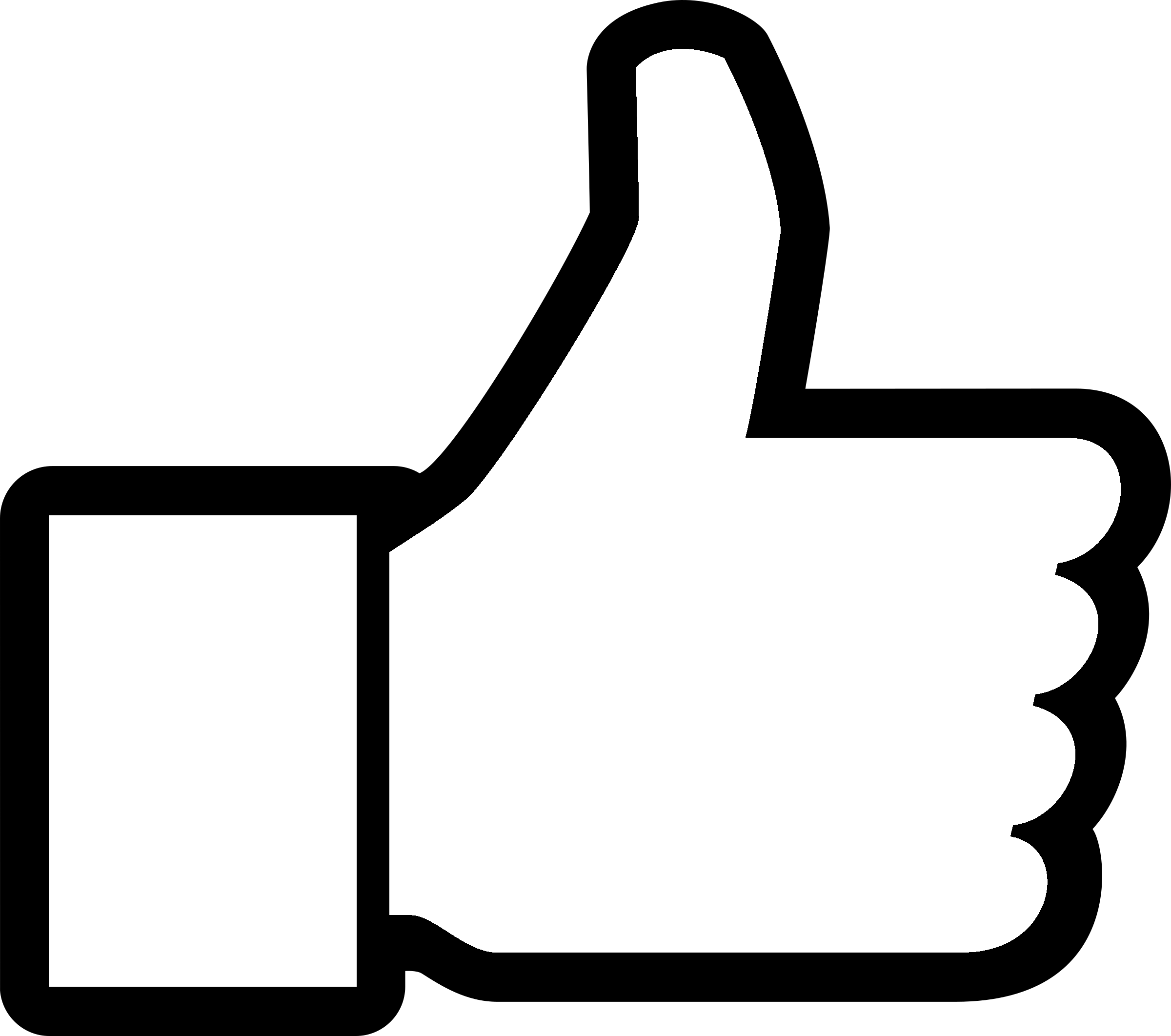Thumbs Up Facebook Logo Black And White - Thumbs Up Icon Svg (2400x2123)