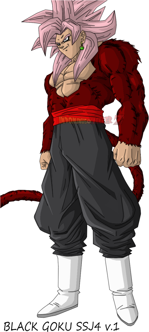Black Goku Ssj4 Rose - Super Saiyan (607x1315)