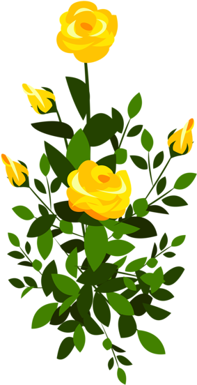 Gallery Free Clipart Picture&hellip Roses Png Yellow - Plante Dessin Couleur (362x600)