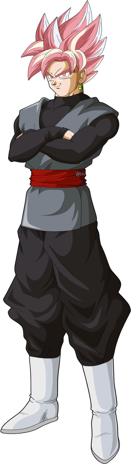Black Goku Super Saiyajin Rose By Naironkr - Broly E Goku Black (523x1526)