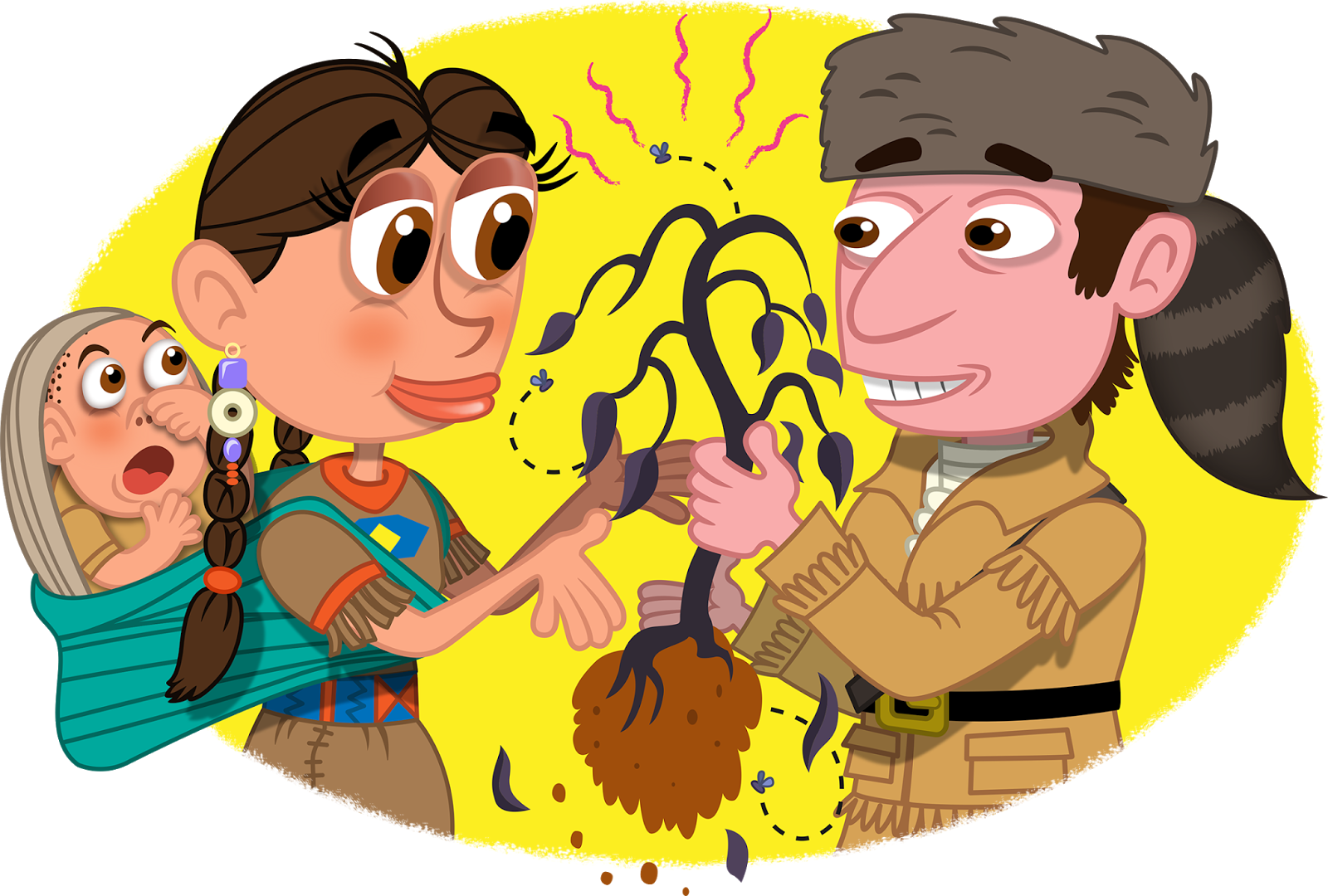 Sacagawea Cartoon Information Clip Art - Cartoon Sacagawea (1600x1080)