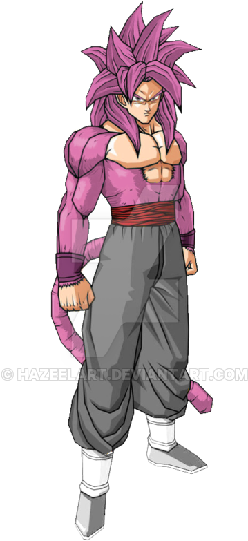 Black Goku Super Saiyan Rose 4 By Hazeelart - Ssj4 (600x800)