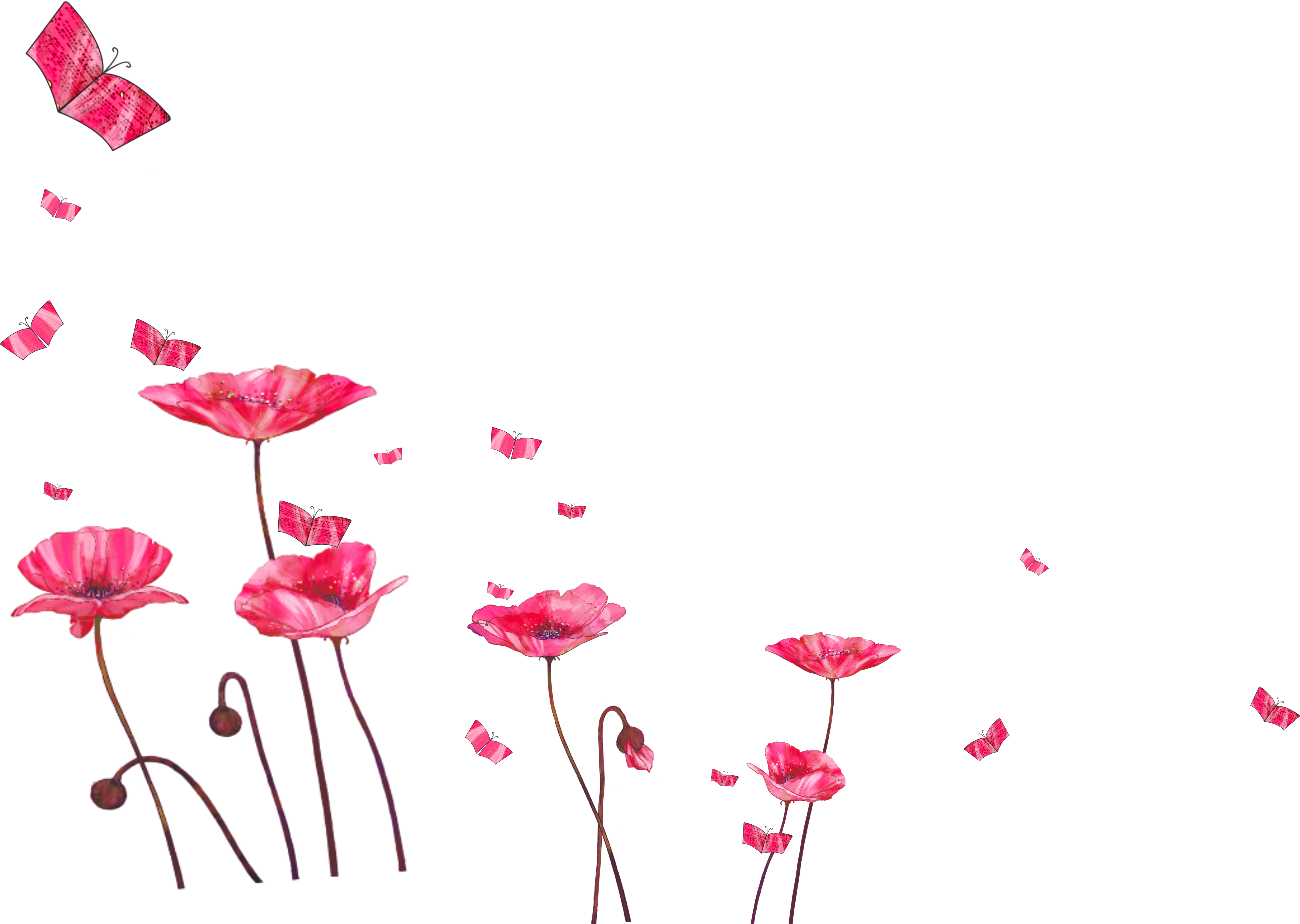 Floral Design Watercolor Painting - Painting (5315x3639)
