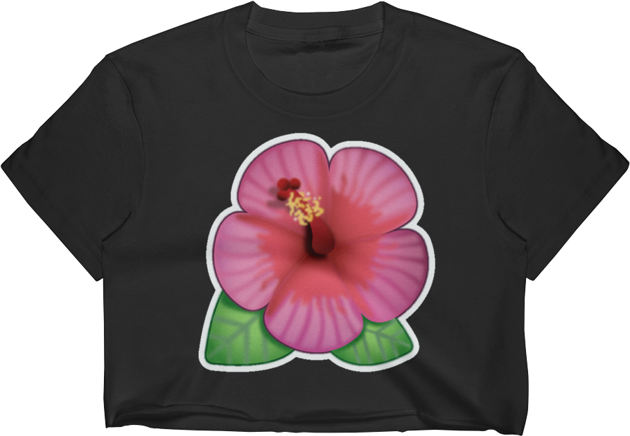 Emoji Crop Top T Shirt - Flower (1000x1000)