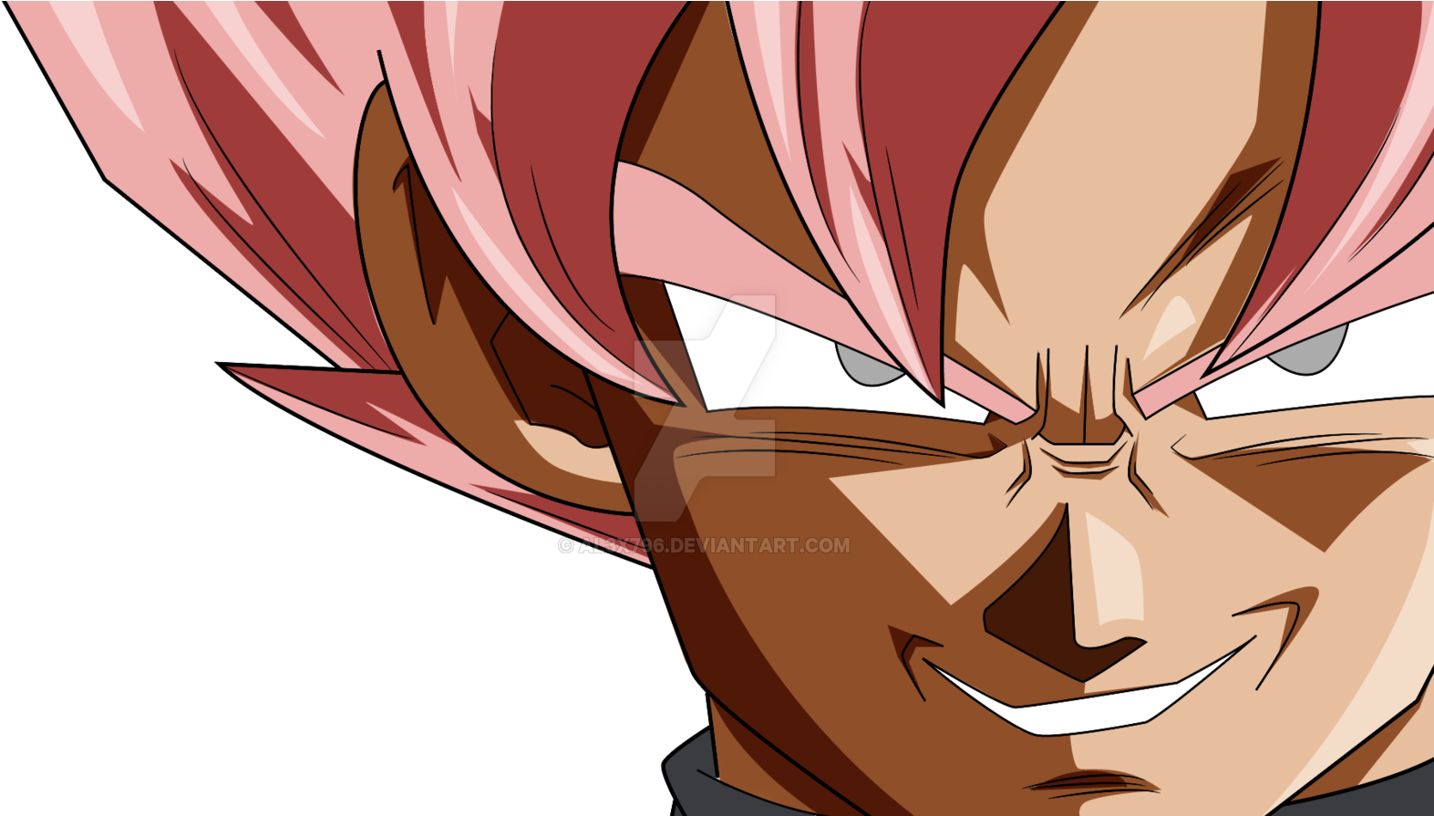 Goku Black Rose - Goku Black Ssj Rose Face (1600x894)