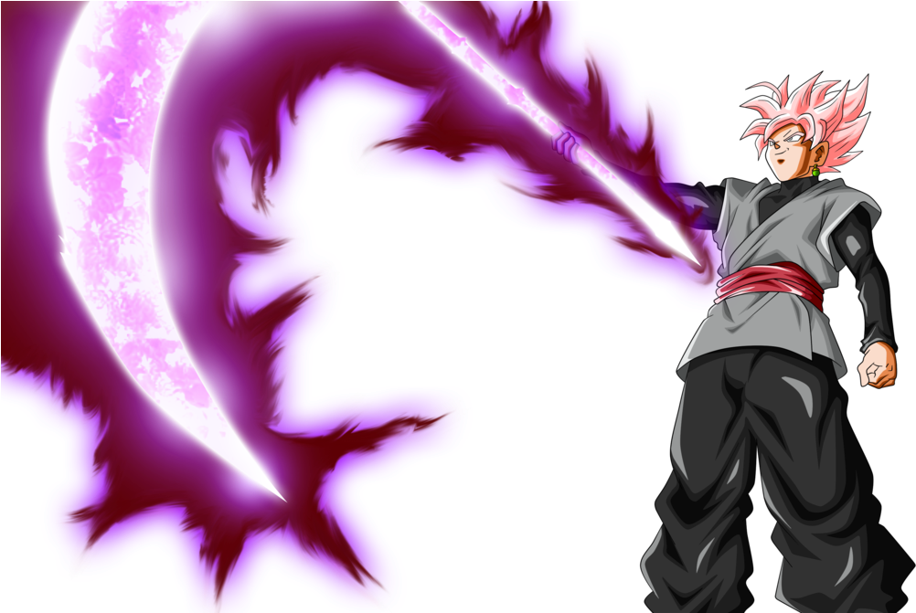 Goku Black Scythe By Rmehedi - Anime Character With Scythe (1191x670)