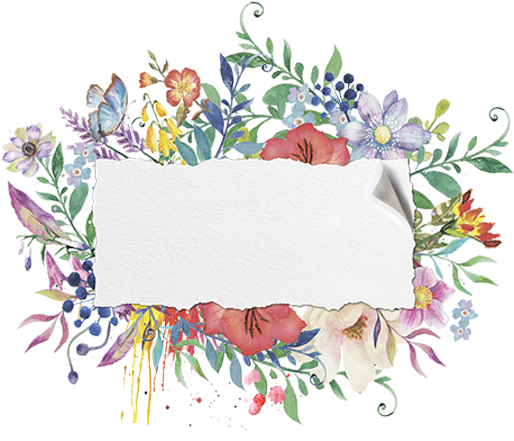 Hand Painted Watercolor Floral Frame Material 600*600 - Watercolor Floral Frame (600x600)