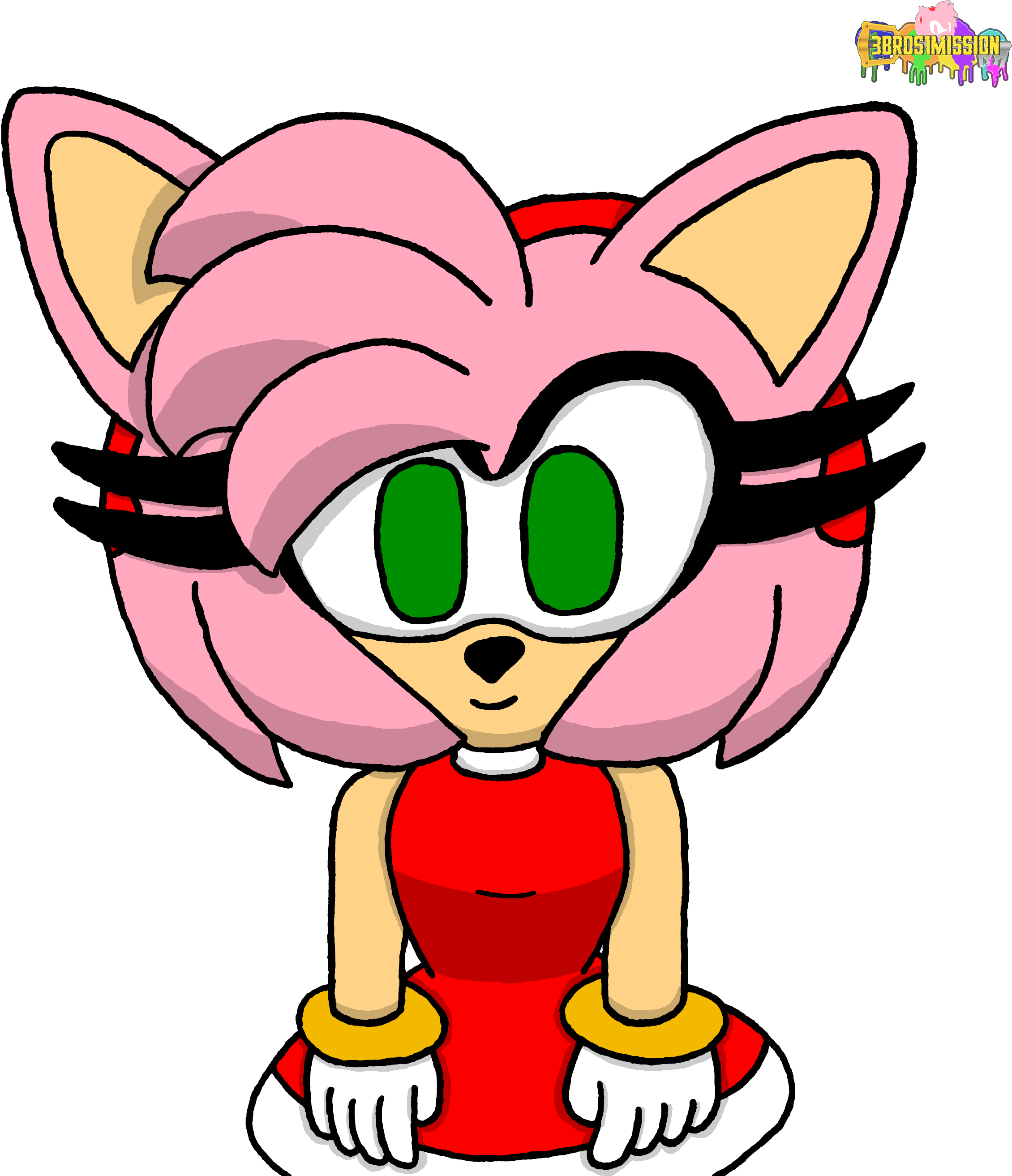 Sonic Adventure 2 Battle Amy Rose Carácter De Sombreado - Cartoon (2424x2635)