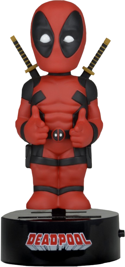 Deadpool 6” Solar Powered Body Knocker - Deadpool (marvel) Neca Body Knocker (425x902)