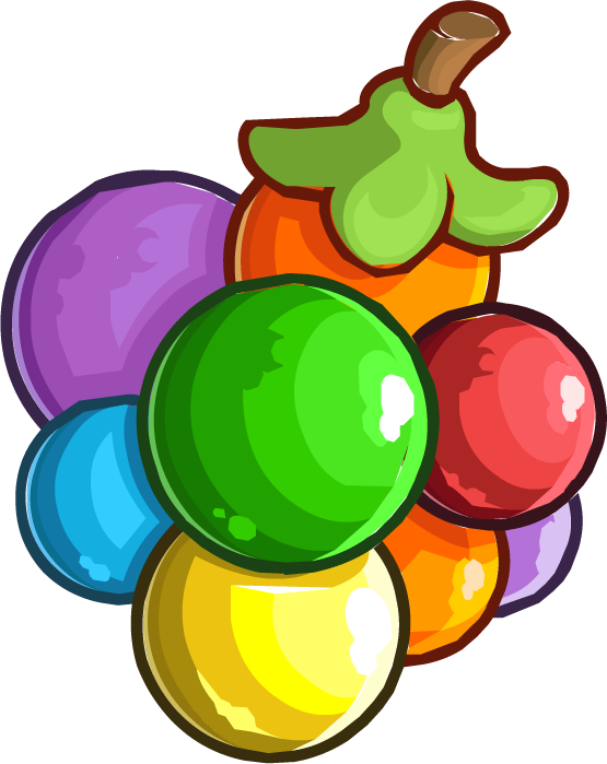 Rainbow Puffle Wild Berry Cp Times - Club Penguin Berry (555x699)