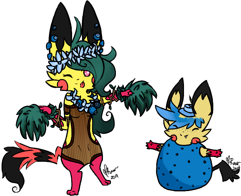 The Oran Berry Didn't Fall Far By - Cartoon (864x720)