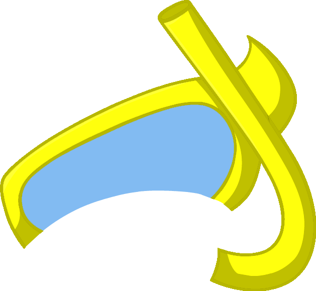 Yellow Snorkel Cutout - Club Penguin Blue Snorkel (629x579)
