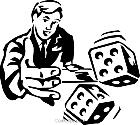 Man Rolling The Dice - Man Rolling Dice Clip Art (480x429)