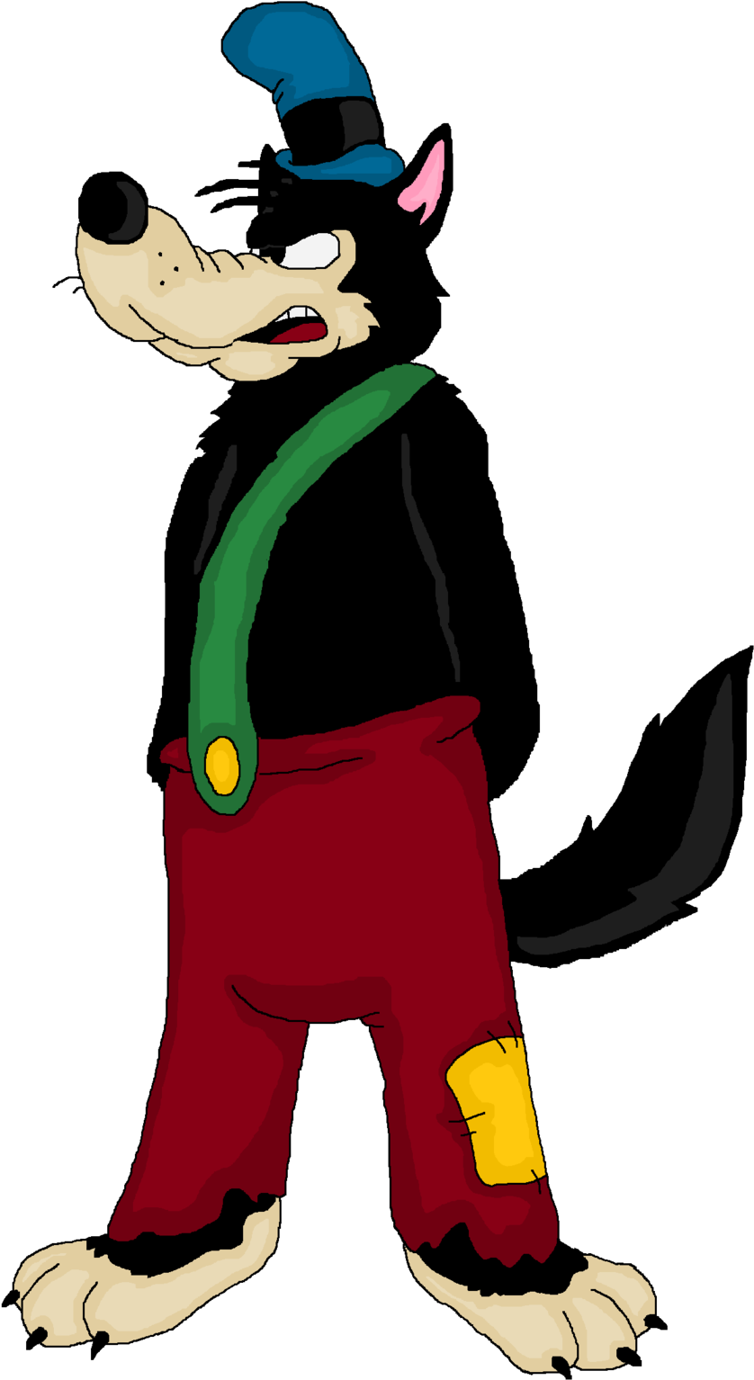 Big Bad Wolf Gray Wolf Little Red Riding Hood The Three - Red Little Riding Hood Wolf Png (900x1551)