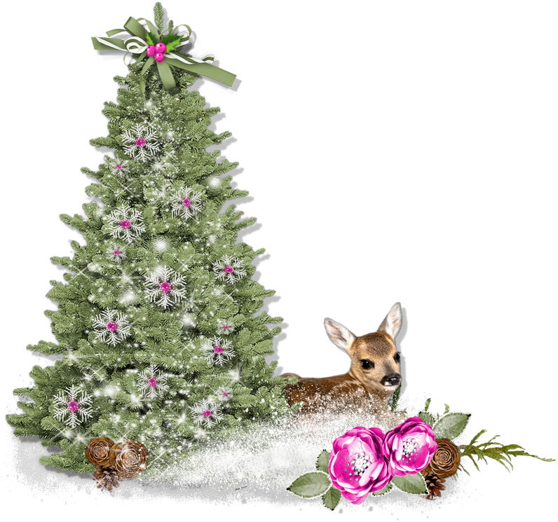 Cheyokota Digital Scraps - Sapin De Noel Décoré (800x800)