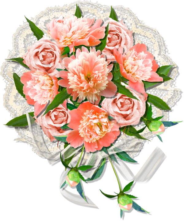 Scrapbooking - - Flower Bouquet (600x721)