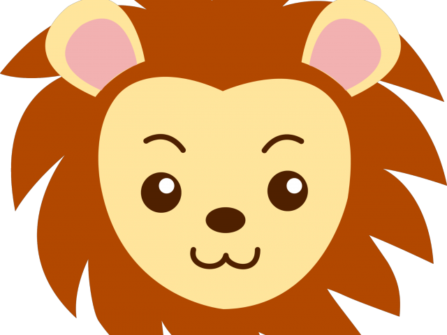 Lion Face Clipart - Draw A Cartoon Lion Face (640x480)