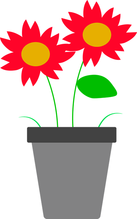 Flowers In A Vase Clipart 6, Buy Clip Art - Flower Vase Image In Vector (450x720)