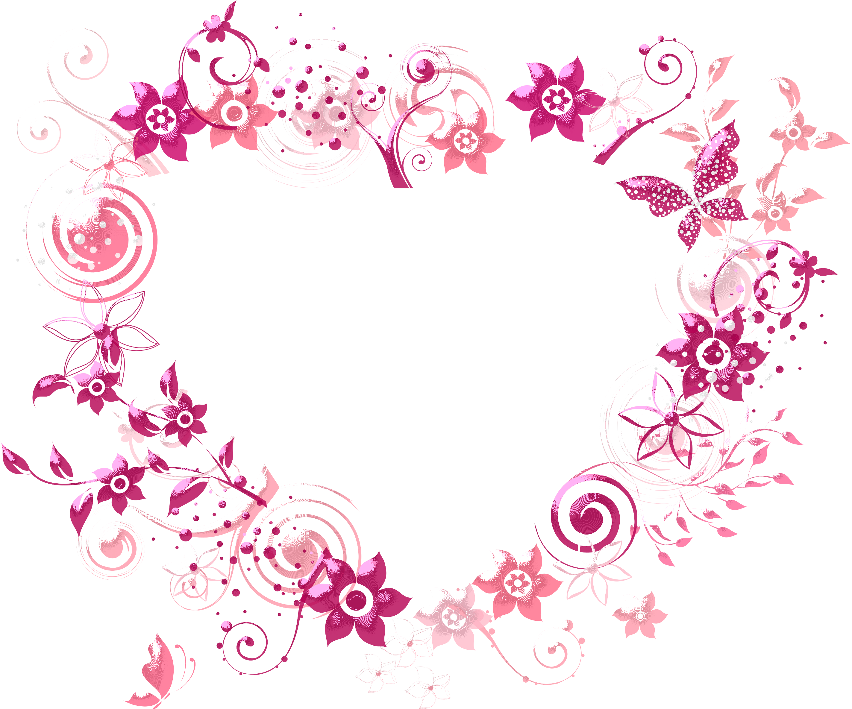 Flower Desktop Wallpaper Clip Art - Corazones De Flores Png (3000x2436)