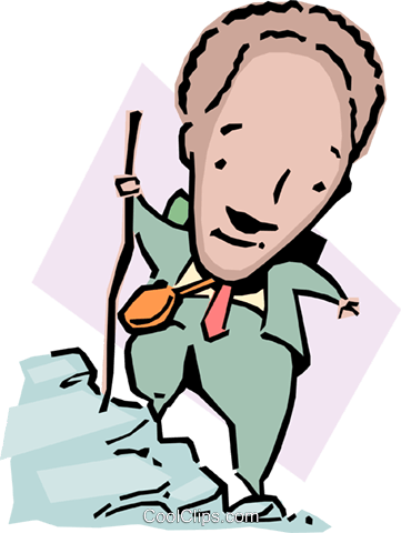 Getting Off Track Royalty Free Vector Clip Art Illustration - Strategy (361x480)