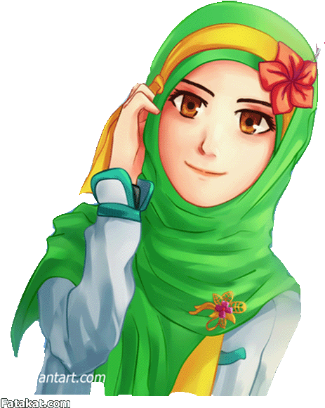 Hijab Muslimah Anime Drawing - Crying Girl With Hijab Gif - (500x605) Png  Clipart Download