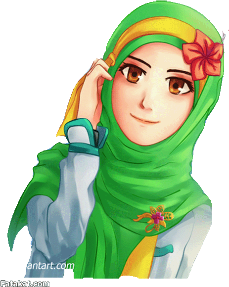 Hijab Muslimah Anime Drawing - Crying Girl With Hijab Gif (500x605)