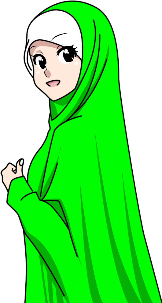 Doodle Muslimah - Carian Google - Muslimah Png (550x1000)